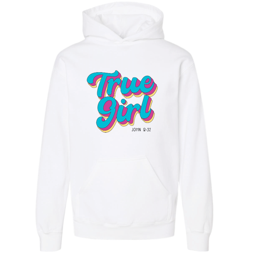True Girl “Truth Will Set You Free” White Hoodie