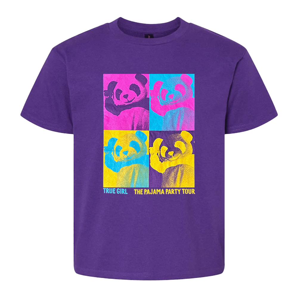 True Girl “Pajama Party Tour” Purple Panda Tee - Pure Freedom - True Girl -